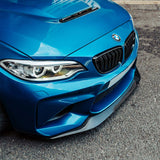 MHC+ BMW M2 N55 GT Style Front Splitter In Gloss Pre Preg Carbon Fiber (F87) by MHC+ MHCP-F87-CF-FS001