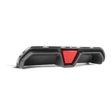 MHC+ BMW M5 LCI CS Style Rear Diffuser With LED In Pre Preg Gloss Carbon Fiber (F90) by MHC+ MHCP-F90LCI-CF-RD002