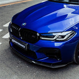 MHC+ BMW M5 F90 LCI Low Line Front Splitter In Pre Preg Gloss Carbon Fiber (F90) by MHC+ MHCP-F90LCI-CF-FS001