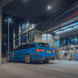 MHC+ BMW M3/M4 DF1 LED Rear Diffuser In Gloss Pre Preg Carbon Fiber (G80/G81/G82/G83) by MHC+ MHCP-G80G82-CF-RD005