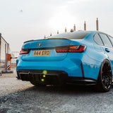 MHC+ BMW M3/M4 DF1 LED Rear Diffuser In Gloss Pre Preg Carbon Fiber (G80/G81/G82/G83) by MHC+ MHCP-G80G82-CF-RD005