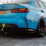 MHC+ BMW M3 SS1 Rear Side Splitters In Gloss Pre Preg Carbon Fiber (G80/G81) by MHC+ MHCP-G80-CF-RD002