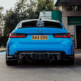 MHC+ BMW M3 SS1 Rear Side Splitters In Gloss Pre Preg Carbon Fiber (G80/G81) by MHC+ MHCP-G80-CF-RD002
