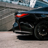 MHC+ BMW M4 SS1 Rear Side Splitters In Gloss Pre Preg Carbon Fiber (G82/G83) by MHC+ MHCP-G82-CF-RD004