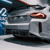 MHC+ BMW M2 G87 Edition 1 Rear Diffuser 3pcs In Pre Preg Gloss Carbon Fiber (G87) by MHC+ MHCP-G87-CF-RD001