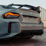 MHC+ BMW M2 G87 Edition 1 Rear Diffuser 3pcs In Pre Preg Gloss Carbon Fiber (G87) by MHC+ MHCP-G87-CF-RD001