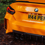 MHC+ BMW M2 G87 Edition 1 Rear Diffuser 3pcs In Pre Preg Gloss Carbon Fiber (G87) by MHC+ MHCP-G87-CF-RD001