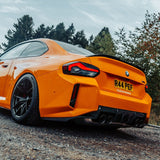 MHC+ BMW M2 G87 Edition 1 Rear Diffuser 3pcs In Pre Preg Gloss Carbon Fiber (G87) by MHC+ MHCP-G87-CF-RD001