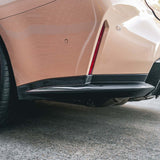 MHC+ BMW M3 OEM Style Replacement Rear Side Diffusers In Pre Preg Carbon Fiber (G80/G81) by MHC+ MHCP-G80-CF-RD004