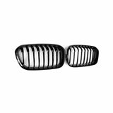 MHC Black BMW 1 Series LCI Single Slat Front Grilles In Gloss Black (F20/F21) by MHC+ MHCB-F20F21-GB-FG001