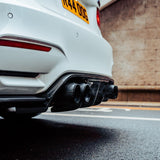 MHC+ BMW M3/M4 Aggressive 3 Piece Rear Diffuser Gloss Pre Preg Carbon Fiber (F80/F82/F83) by MHC+ MHCP-F80F82-CF-RD002