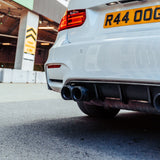MHC+ BMW M3/M4 Performance Style Rear Diffuser In Gloss Pre Preg Carbon Fiber (F80/F82/F83) by MHC+ MHCP-F80F82-CF-RD001