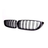 MHC Black BMW M3/M4 Double Slat Front Grilles In Gloss Black (F32/F33/F80/F82/F83) by MHC+ MHCB-F80F82-GB-FG001