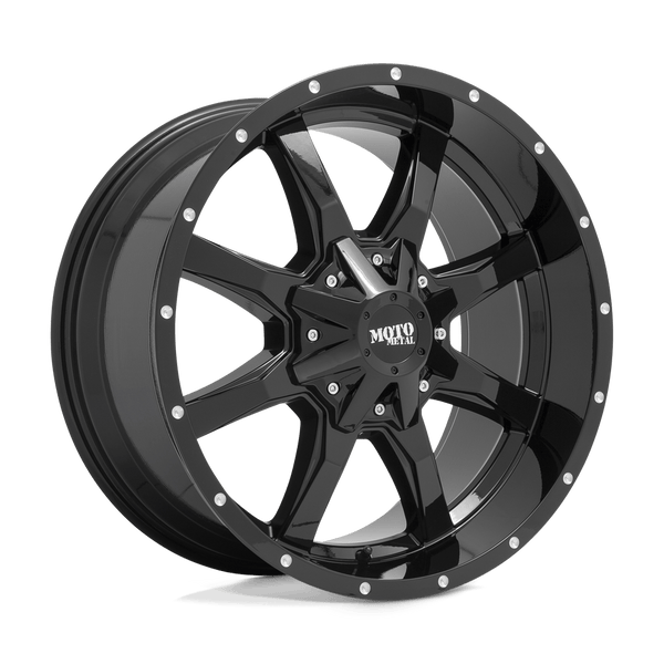 Moto Metal Wheels MO970 16" 8x165.1 Gloss Black With Milled Lip by Moto Metal MO970680803A00