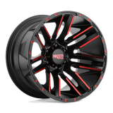 Moto Metal Wheels MO978 Razor 20" 5x139.7 Satin Black Machined Red Tint by Moto Metal MO97821055524NRC