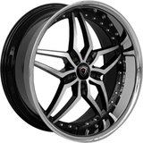 Marquee Wheels Marquee Wheels M5331A 20" 5x114.3 Black / Machined / Stainless Lip