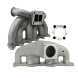 VW VR6 12V OBDI Short Runner Induction Intake Manifold + VW VR6 12V TWIN SCROLL T4 TOP MOUNT TURBO MANIFOLD - DUAL V-BAND WASTEGATES + OBD2 FLANGE by SPA Performance CMBTMW21TIN28002