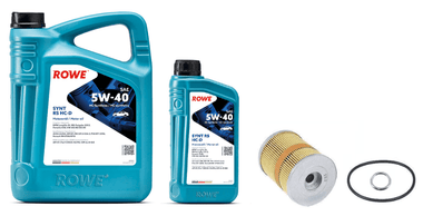 Oil Service Kit - ROWE Hightec Synt RS HC-D SAE 5W-40 - VW Mk3 VR6 by UroTuning Kits OSK-12VMK3-540L-ROWE