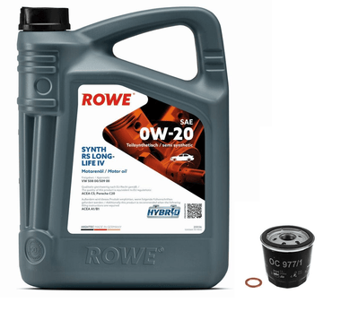 Oil Service Kit - ROWE Hightec Synth RS Longlife IV SAE 0W-20 - VW / 1.4T / 2019+ / Jetta / Golf Sportwagen / 1.5T / Taos / Jetta by UroTuning Kits OSK-14T15T-020L-ROWE