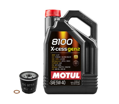 UroTuning Kits Oil Service Kit - Motul 8100 X-CESS GEN2 Synthetic Motor Oil 5W-40 - VW / 1.4T / 2013-2018 Jetta OSK-14TEARLY-MOTUL540-KT