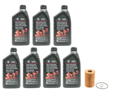 Oil Service Kit (Genuine 5w-40) - Audi / Late V6 / C6 / C7 / D4 / A6 / A7 / A8 & More by UroTuning Kits