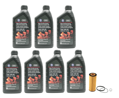Oil Service Kit (Genuine 5w-40) - Audi / Early V6 / C6 / C7 / D4 / A6 / A7 / A8 & More by UroTuning Kits