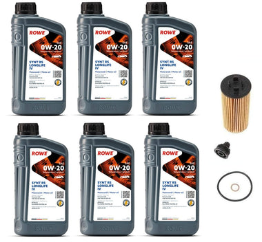 Oil Service Kit - ROWE Hightec Synth RS Longlife IV SAE 0W-20 - Gen 3 F54 / F55 / F56 / F57 / F60 by UroTuning Kits OSK-MINI-GEN3-ROWE