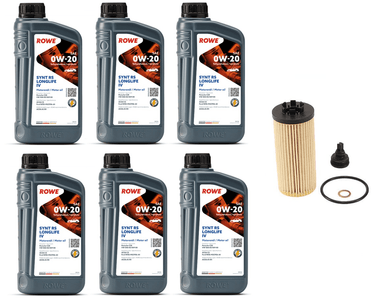 Oil Service Kit - ROWE Hightec Synth RS Longlife IV SAE 0W-20 - 2020+ Gen 3 F54 / F55 / F56 / F57 / F60 by ROWE Oil OSK-MINIGEN3-2020-ROWE