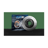 SHW Performance 20-21 Porsche 718 Cayman GT4 4.0L Right Front Drill-Dimp Lightweight Brake Rotor (380x34mm)