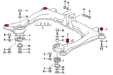 Verkline M10 Polyurethane Subframe Bushings (Street Hardness) - Audi / B2 / B3 / B4 by Verkline pow-018-75