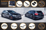 Flow Designs A45 AMG W176 (Pre-Facelift) Full Lip Splitter Set by Flow Designs GLA45PFLPK-1