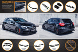 Flow Designs A45 AMG W176 (Pre-Facelift) Full Lip Splitter Set by Flow Designs GLA45PFLPK-1D