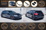 Flow Designs A45 AMG W176 (Pre-Facelift) Full Lip Splitter Set by Flow Designs GLA45PFLPK-0
