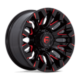 Fuel Wheels D829 Quake 18" 8x165.1 Gloss Black Milled Red Tint by Fuel Offroad D82918908250