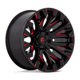 Fuel Wheels D829 Quake 20" 5x139.7 Gloss Black Milled Red Tint by Fuel Offroad D8292000B447