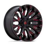 Fuel Wheels D829 Quake 20" 6x135 Gloss Black Milled Red Tint by Fuel Offroad D82920908950
