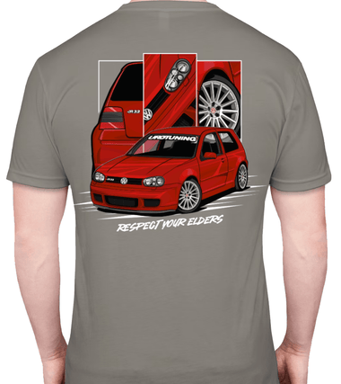 UroTuning "Respect Your Elders" VW Mk4 R32 T-Shirt (V3) by UroTuning Swag