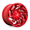 Fuel Wheels D754 Reaction 22" 8x165.1 Candy Red Milled - 22x10 et-18 / 8x165.1 / cb125.1
