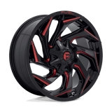 Fuel Wheels D755 Reaction 20" 8x165.1 Gloss Black Milled With Red Tint by Fuel Offroad D75520908257