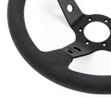 Renown Renown 100 Dark Black Alcantara Suede Black Stitching  Steering Wheel 100DS