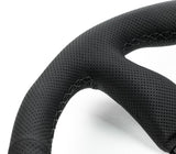 Renown Renown 130R Dark Black Perforated Leather Black Stitching  Steering Wheel 130RDP