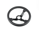 Renown Chicane Dark Black Perforated Leather Black Stitching  Steering Wheel