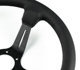 Renown Renown Chicane Dark Black Perforated Leather Black Stitching  Steering Wheel ChiDP