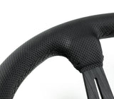 Renown Renown Chicane Dark Black Perforated Leather Black Stitching  Steering Wheel ChiDP