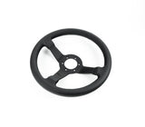 Renown Time Trial Dark Black Perforated Leather Black Stitching (w/ Black Center Line) Steering Wheel