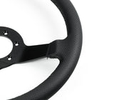 Renown Renown Time Trial Dark Black Perforated Leather Black Stitching (w/ Black Center Line) Steering Wheel TTDP
