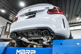MBRP MBRP 18-22 BMW M2 Competition 3.0L T304 SS 3in Resonator-Back Exhaust Quad Rear w/ Carbon Fiber Tips S45023CF