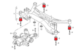 Verkline Rear Aluminium Subframe Bushings (MQB) - Audi / 8V / Mk3 / Mk7 / A3 / S3 / RS3 / TT / TT-S / TT-RS / Golf by Verkline sbk-018
