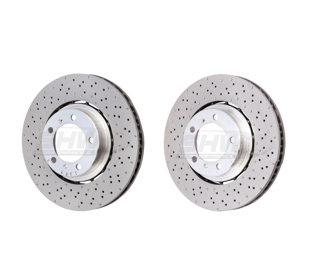 SHW Performance Front DrilledDimpled Lightweight Brake Rotor Kit Au