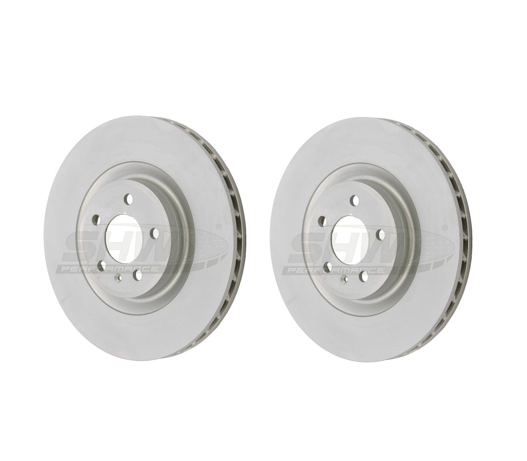 SHW Performance Cross-Drilled Monobloc Right Front Brake Rotors - Porsche 911 Carrera 3.0L 17-19 main image 1